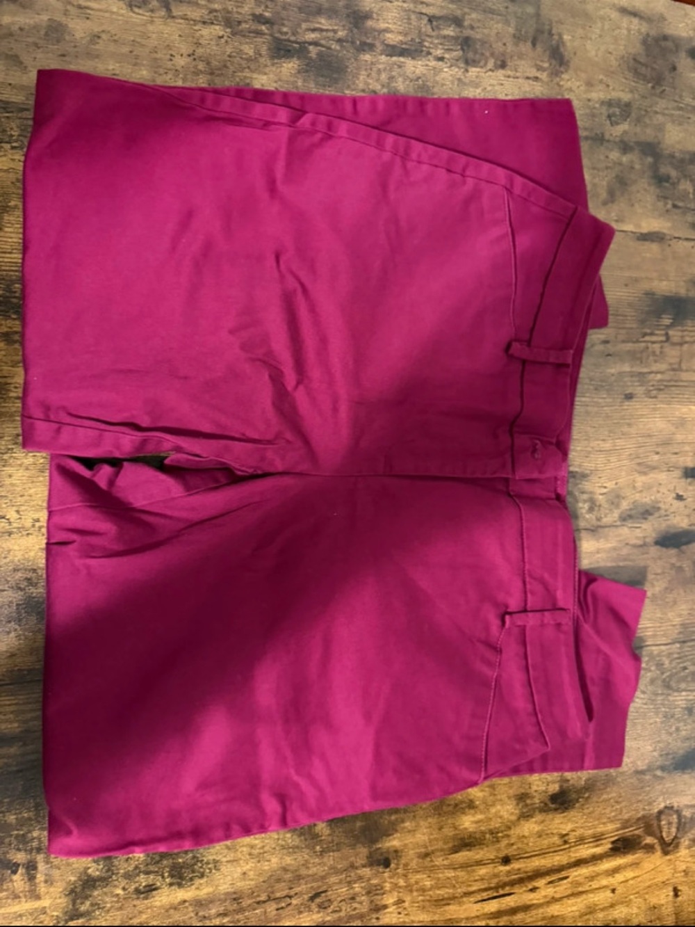 New York & Company Raspberry-Pink Bermuda Shorts